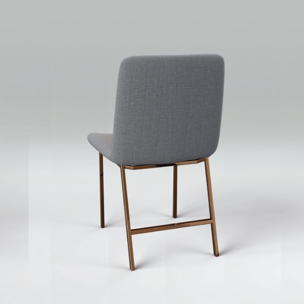 Cadeira Alamanda Inox Polido Padrão Fixa Bel Metais - Ref. 1000371 - 46/52x50x87,5cm