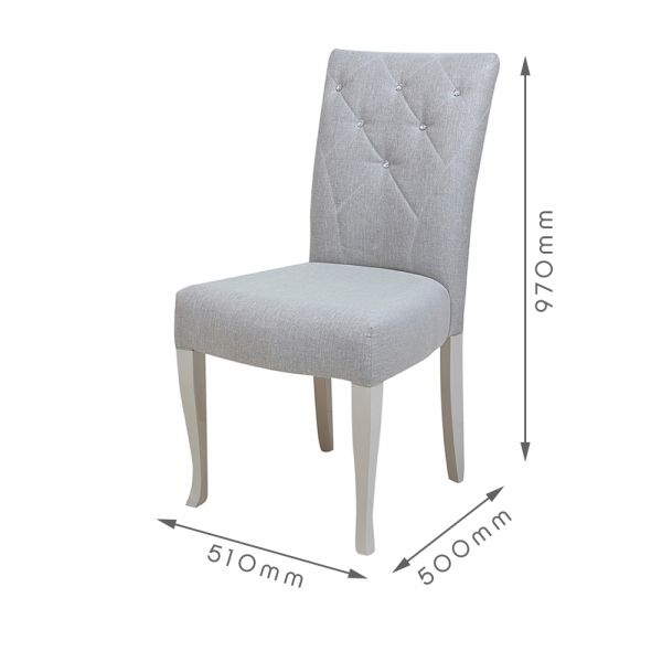 Cadeira Lara Com Cristais - Ref.:7106 - 97x51x50cm / Agile Móveis