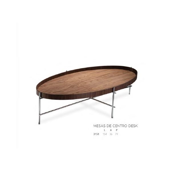 Mesa de Centro Oval Desk Bell Design - Ref.3151 - 154X36X74