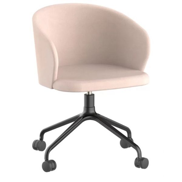 Cadeira Poltrona Chanel Giro com rodízios / Base Alumínio - Ref. JM170 - 0,65x0,76x0,65