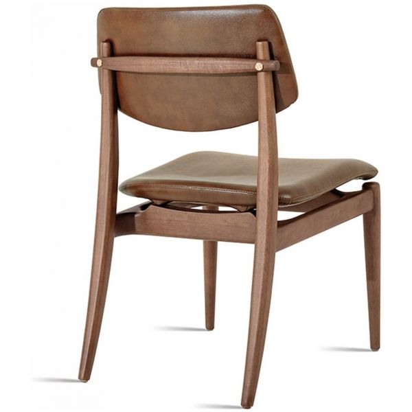 Cadeira SIER Cacau Ref:196371 Encosto e Assento Estofado s/Braço 50x61x84cm