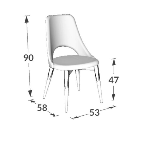 Cadeira Mel J Marcon - Ref. JM135 - 91x53x55