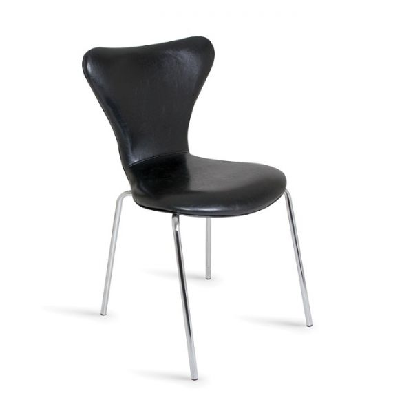 Cadeira Fixa Cromada - Deccor Design - Ref. 101 - Tamanho 50x57x84cm