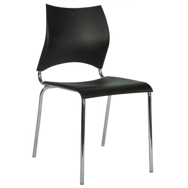Cadeira Fixa Cromada - Deccor - Ref. 106 - Tamanho 56x41x87cm